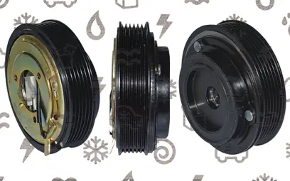 spojka pro kompresor ZEXEL, DKS15CH / DKS17CH, 119mm, 12V, poly V6, 35x55x20 mm